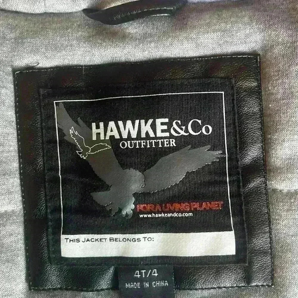 NWOT! Hawke & CO Outfitter Faux Leather Jacket 4T - Picture 6 of 12